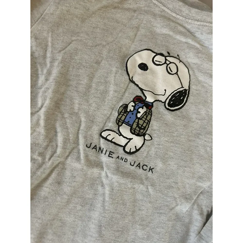 Janie And Jack Grey Snoopy Shirt size 7